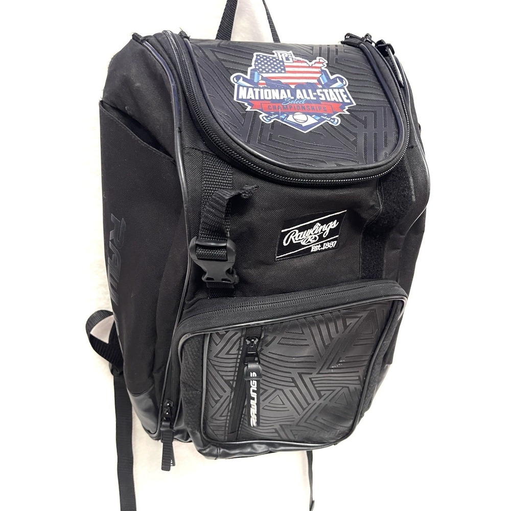 Rawlings Franchise Backpack Baseball Bat Bag Black PG National Allstate Exclusiv